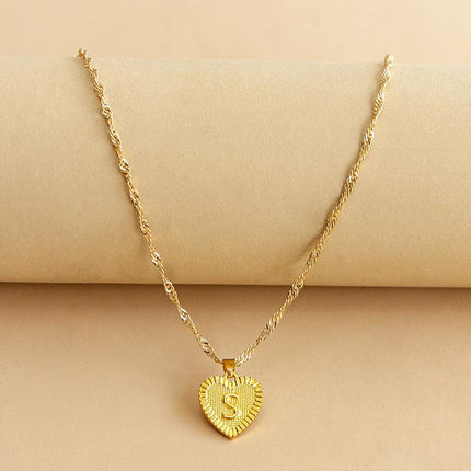 Gold Necklace for Women, Heart Initial Necklace with Engraved Initial – image 20