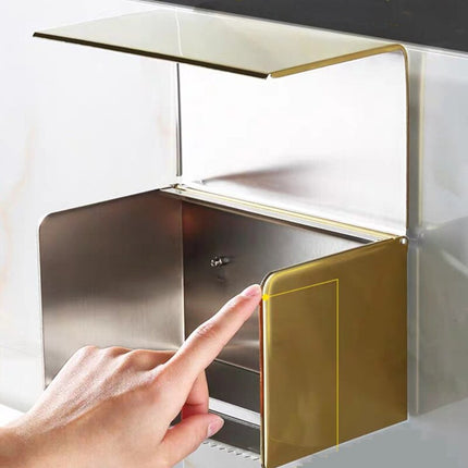 Wall Mount Toilet Paper Holder, Gold Stainless Steel Toilet Roll Holder – image 6