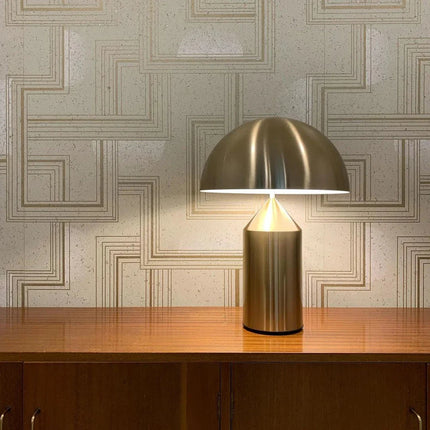 Dimmable Table Lamp with USB Rechargeable LED | Sleek Metal Mushroom Design for Stylish Illumination