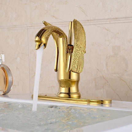 Gold Swan Vessel Sink Faucet