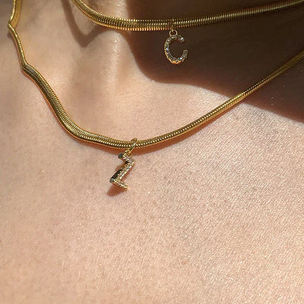 Gold Necklace for Women, Gold Initial Necklace – image 4