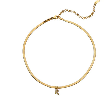 Gold Necklace for Women, Gold Initial Necklace, Initial Pendant Necklace in Gold Plated Silver, Gift for Her