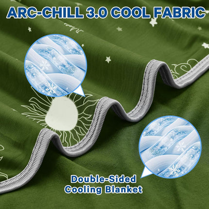 Cozy Comfort | Cooling Blanket with Double-Sided Fabric | Lightweight Summer Blanket for Hot Sleepers and Travel