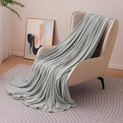 Cooling Comfort | Reversible Lightweight Blanket for Hot Sleepers | Soft Thin Throw for Bed & Couch