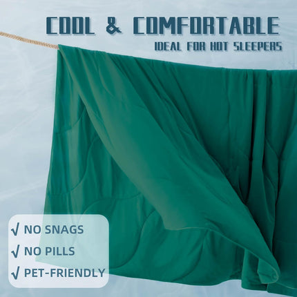 Cooling Comforter Set | Lightweight Cooling Blanket with Cooling Pillowcases | Moisture-Wicking Fabric for Hot Sleepers