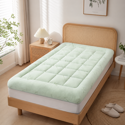 Bamboo | Cooling Mattress Topper with Pillow Top & Deep Pockets for Ultimate Comfort