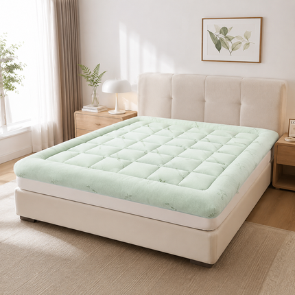 Bamboo | Cooling Mattress Topper with Pillow Top & Deep Pockets for Ultimate Comfort