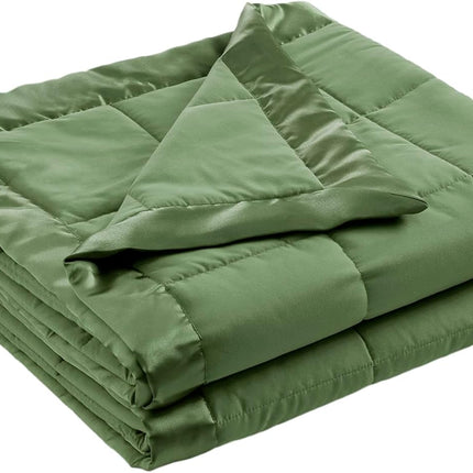Windom Collection | Down Alternative Blanket with Moisture-Wicking Treatment | Lightweight & Soft Bed Cover for All Seasons, Satin Trim
