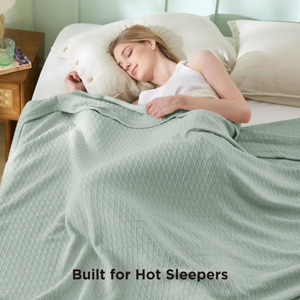 Cozy Comfort | Cooling Bamboo Rayon Blanket for Hot Sleepers | Lightweight & Breathable Summer Throw for Bed and Couch