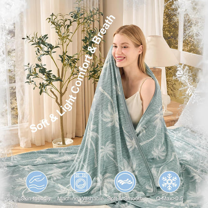 Cozy Nights | Cooling Blanket for Hot Sleepers with Breathable Fabric | Lightweight Summer Throw for Comfortable Sleep