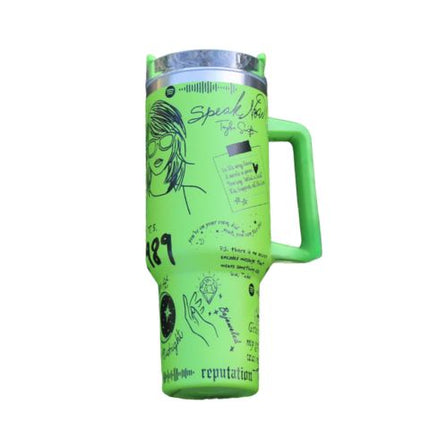 Stainless Steel Tumbler with Handle and Straw, Coffee Tumbler – image 15