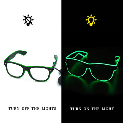 Neon Glasses with LED Lighting Modes | Colorful Tech Accessory for Parties and Events