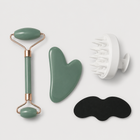 Face Roller and Gua Sha Set with Scalp Massager, Blackhead Remover Tool, 4 Piece Face Massager Kit