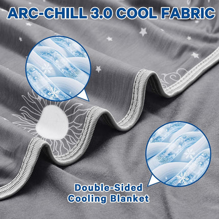 Cozy Comfort | Cooling Blanket with Double-Sided Fabric | Lightweight Summer Blanket for Hot Sleepers and Travel