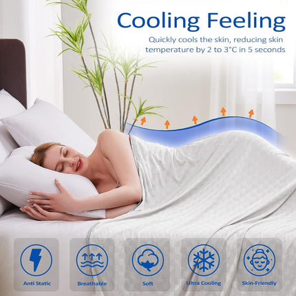 ChillEase | Cooling Blanket for Hot Sleepers with Arc-Chill Technology | Soft & Breathable for Year-Round Comfort