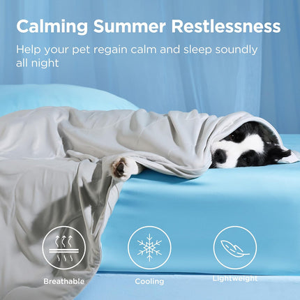 Cozy Paws | Cooling Blanket for Large Dogs with Breathable Air-Core Fill | Lightweight & Washable Dog Mat for Summer Comfort