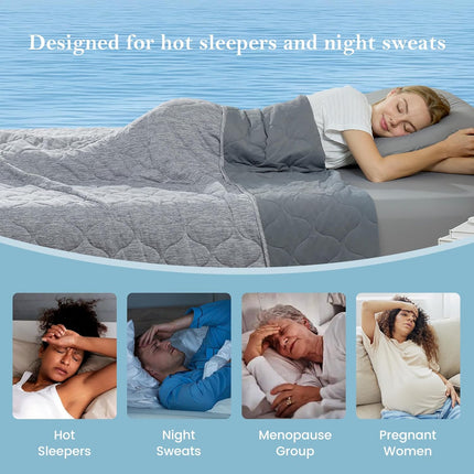 Vepine Cozy | Cooling Dual-Sided Blanket for Hot Sleepers with Soft Breathable Fabric | Lightweight Throw for Comfortable Sleep