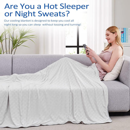 ChillEase | Cooling Blanket for Hot Sleepers with Arc-Chill Technology | Soft & Breathable for Year-Round Comfort