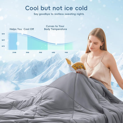 Cozy Comfort | Cooling Blanket for Hot Sleepers with Double-Sided Softness | Breathable Design for Night Sweats