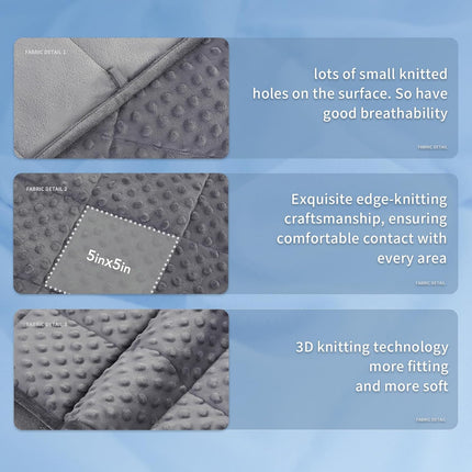 Cozy Comfort | Dots Weighted Blanket with Cooling Microfiber | All-Season Softness for Ultimate Relaxation