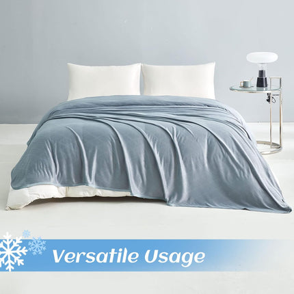 Cool Comfort | Direct Cooling Throw Blanket for Hot Sleepers with Double-Sided Cold Effect | Lightweight & Breathable Summer Blanket for Night Sweats