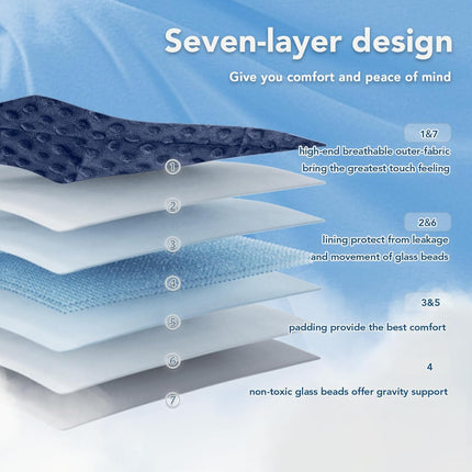 Cozy Comfort | Dots Weighted Blanket with Cooling Microfiber | All-Season Softness for Ultimate Relaxation