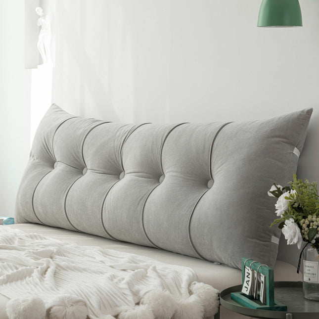 Bed Wedge Pillow, Headboard Pillow for Sitting Up in Bed, Luxury Pillow for Back Support with Washable Cover