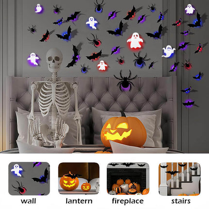 Halloween 3D Wall Decor 104 Pack, Halloween Indoor Decor – image 5