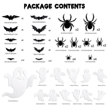 Halloween Bats Spiders and Ghost Decorations with LED Lights, Halloween Indoor Decor – image 8