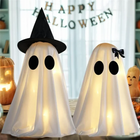 Halloween Ghost Figurine Set 2 Piece, Ghost Decorations for Shelf