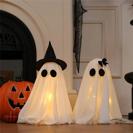 Halloween Ghost Figurine Set 2 Piece, Halloween Party Decor