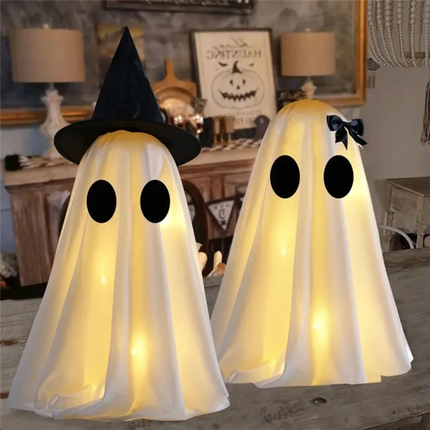 Halloween Ghost Figurine Set 2 Piece, Halloween Indoor Decor – image 4