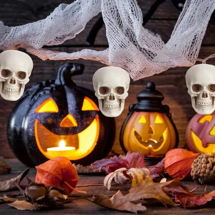 Mini Skeleton Skulls 10 Pack, Halloween Skull Decorations for Tabletop – image 4