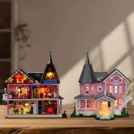 Halloween Building Block Set 1349 Piece, Block Building Set with LED Lights