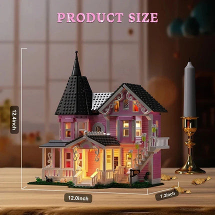 Halloween Building Block Set 1349 Piece, Light Up Building Block Toy for Display