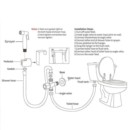 Bidet Toilet Sprayer, Titanium Gold Brass Toilet Bidet with Holder