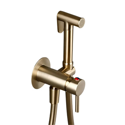 Toilet Sprayer, Toilet Bidet Sprayer Wall Mount with Hot and Cold Mixer, Brass Handheld Bidet Sprayer with Hose