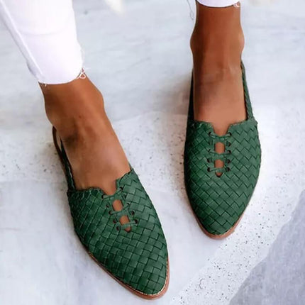 Womens Slippers Hand Woven, Slip On Slipper Shoes with Soft Lining and Flexible Sole