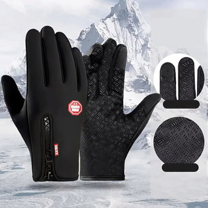 Winter Gloves for Women and Men, Touchscreen Bike Gloves for Cycling, Thermal Running Gloves in Black