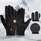 Winter Gloves for Women and Men, Touchscreen Bike Gloves for Cycling, Thermal Running Gloves in Black