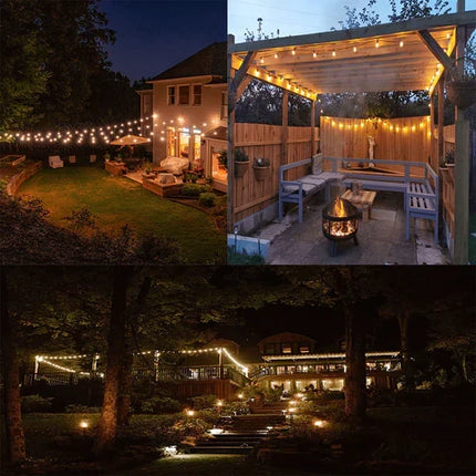 Outdoor String Lights Heavy Duty, Patio Lights Plug In, Commercial Grade Weatherproof Bistro Lights with LED Bulbs – image 9