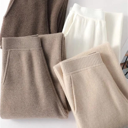 Womens Sweatpants, High Waisted Pants in Cashmere