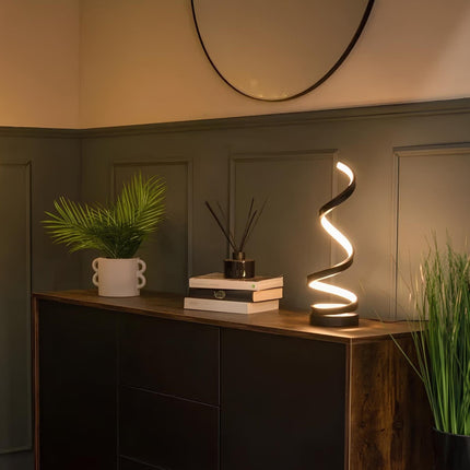 Dimmable USB Spiral Table Lamp with Modern Design | Adjustable Lighting Colors for Perfect Ambiance