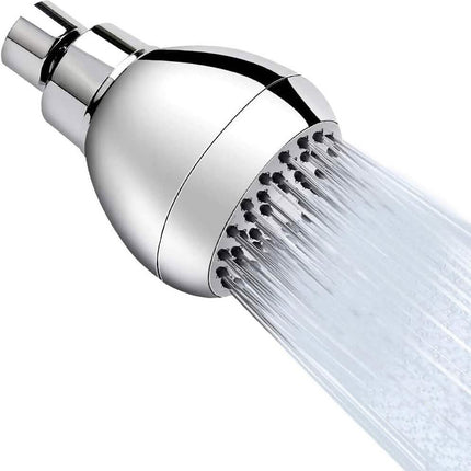 High Pressure Shower Head, Fixed Showerhead with Adjustable Swivel Ball Joint, Low Water Pressure Shower Head