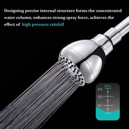 High Pressure Shower Head, Fixed Showerhead with Adjustable Swivel Ball Joint