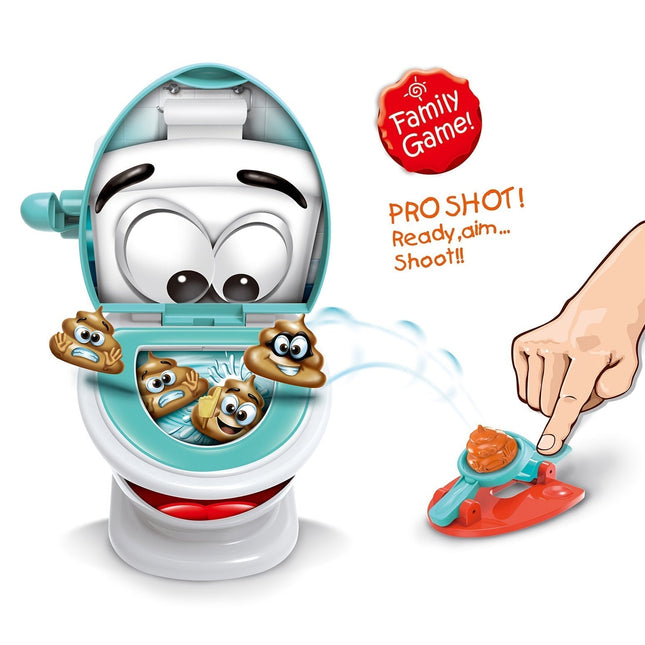 Funny Party Game, Poop Shooting Game with Toilet Shooter
