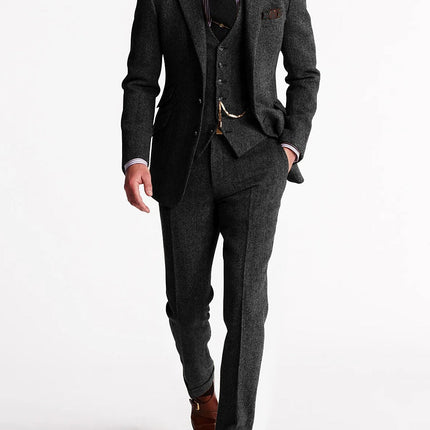 Mens Suits, Tweed 3 Piece Suit – image 6