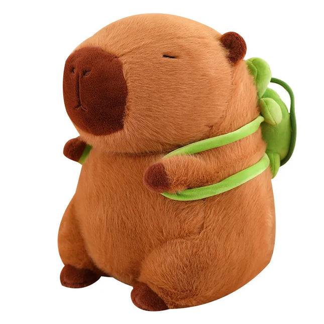 Capybara Plushie, Stuffed Animal with Turtle Backpack, Cute Capybara Plush Toy as a Gift for Any Occasion