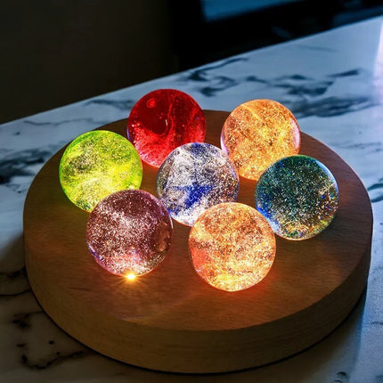 Galaxy Light with 7 Glass Orbs, USB Mood Lamp for Home Office Decor – image 6