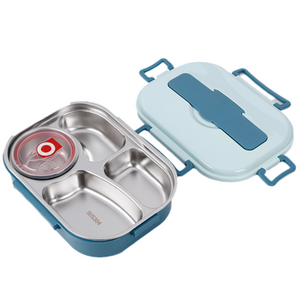 Stainless Steel Bento Lunch Box, Bento Box with 3 or 4 Compartments and Soup Bowl – image 8